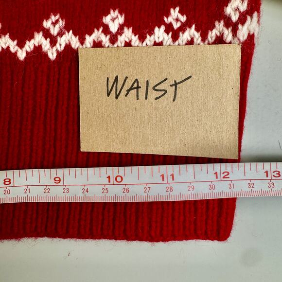 Ralph Lauren Rugby Short Sleeved Snowflake Sweater Size XS Red Holiday Knit - Picture 11 of 11